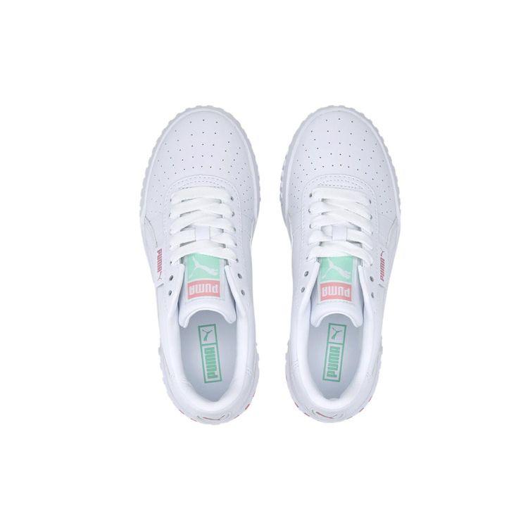 Puma Cali Low Top Kids Skate Shoes White Pink Kids Skate Shoes 372843-09