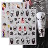 Embossed Nail Art Sticker Halloween Dark Sky Wings Skull 5D 3D Nail Sticker