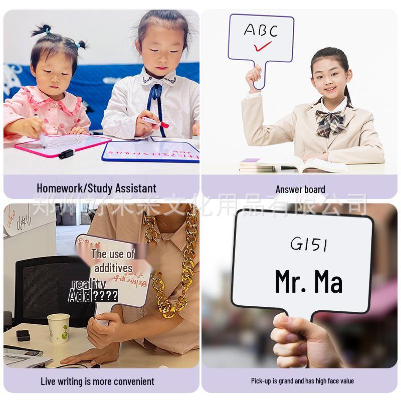 Compact Erasable Whiteboard for Classroom & Live Room Use – Mini Handheld Writing & Answer Board