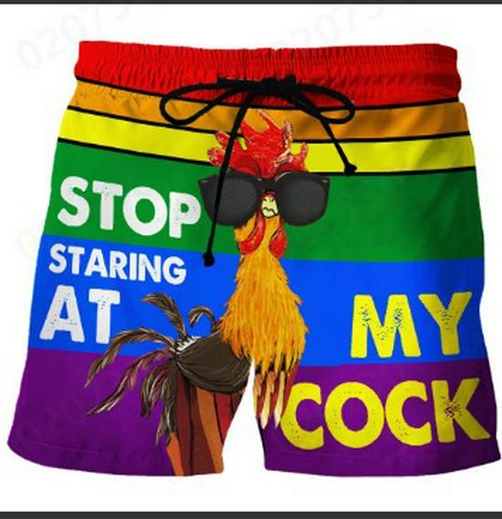 Мужские плавки с 3D-принтом головы индейки и бананов