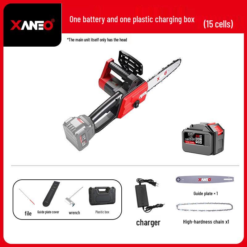 12" Brushless Cordless Electric Chainsaw - High-Power, Lithium Battery, Handheld, Ideal for Firewood and Outdoor Tree Felling.
