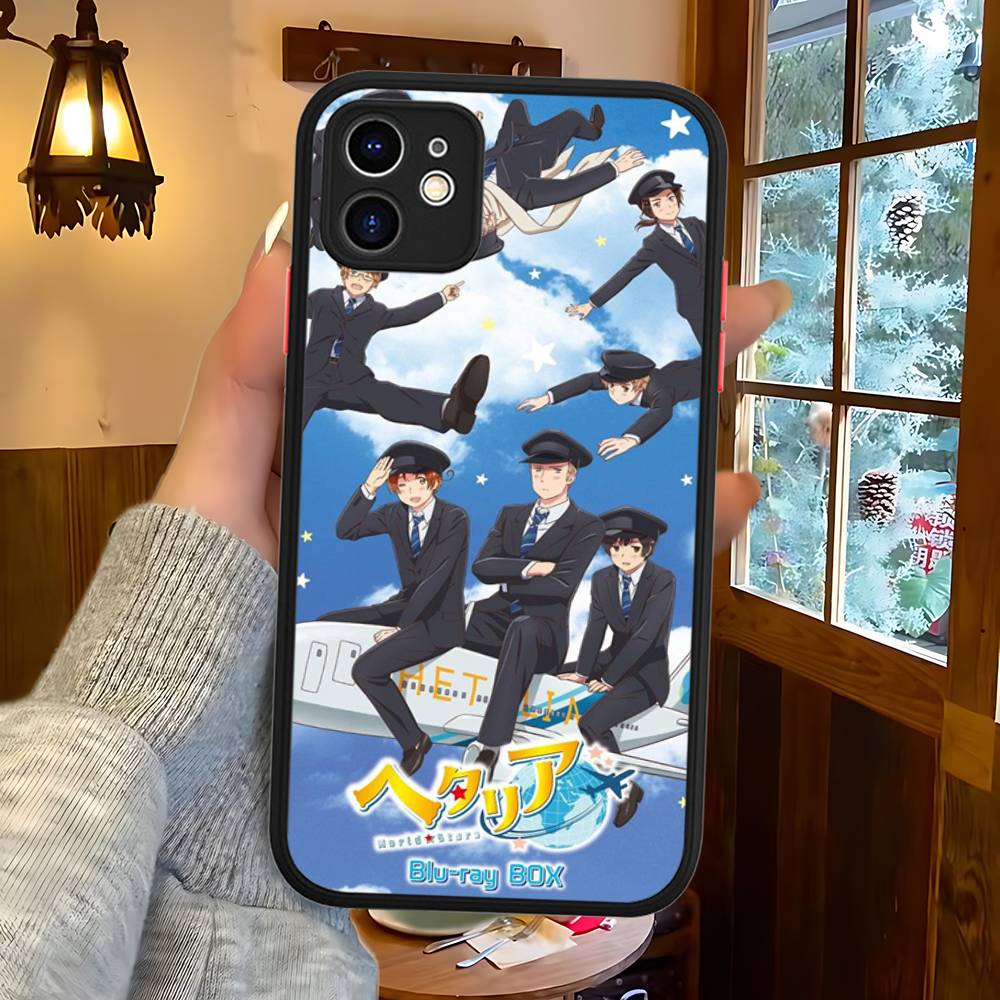 Cartoon Hetalia Axis Powers Phone Case For IPhone 11 12 13 14 15 16 Pro Plus X XS MAX Matte Bumper Shockproof Cover