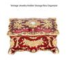 Винтажный тисненый держатель для ювелирных изделий, коробка для хранения колец, ожерелий, изящный чехол-органайзер
