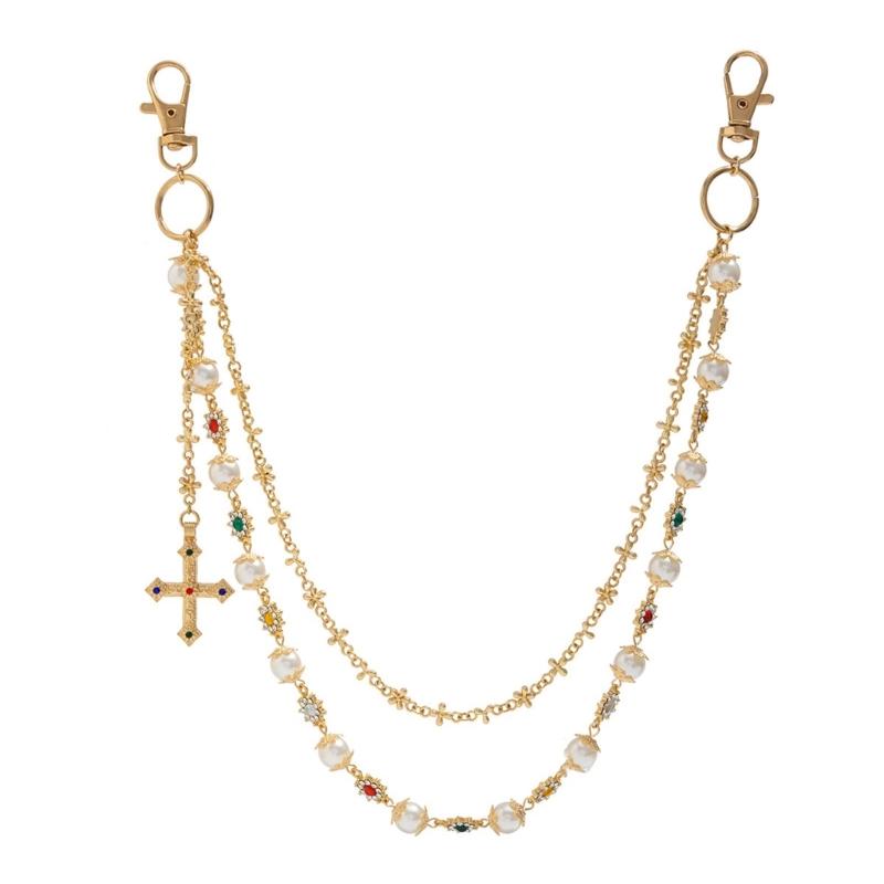 Sophisticated Long Pearls Waist Chain Handmade Pearls Belt Elegant Pants Chain Women Accessory Perfect for Sweater Dress