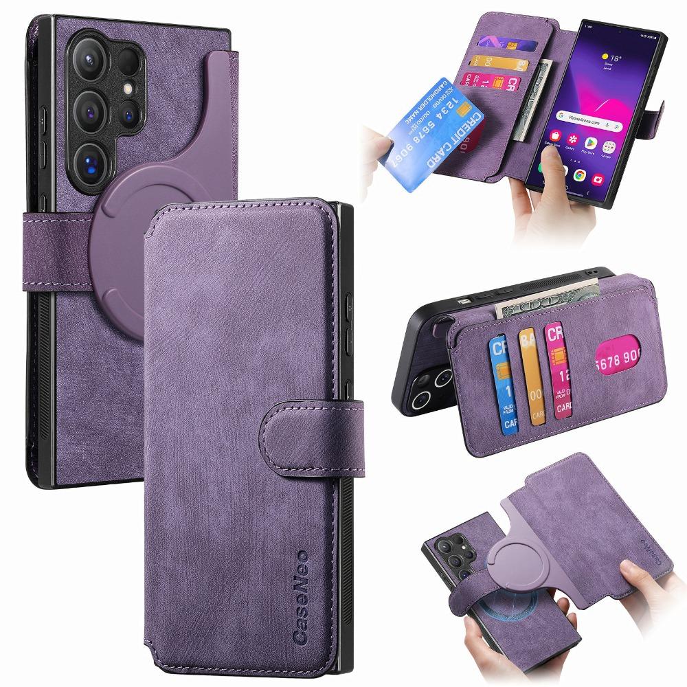 Чехол-книжка с магнитным кошельком для Samsung Galaxy S25 S24 Ultra S22 S23 FE S21 A56 A35 A26 A16 A55 A54 A35 A25 A05S A05