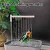 Parrot Bathtub with Pump Automatic Circulating Water Birds Shower Fountain USB Powered Parakeet Bath Box for Cockatiel Lovebird Conure Budgie