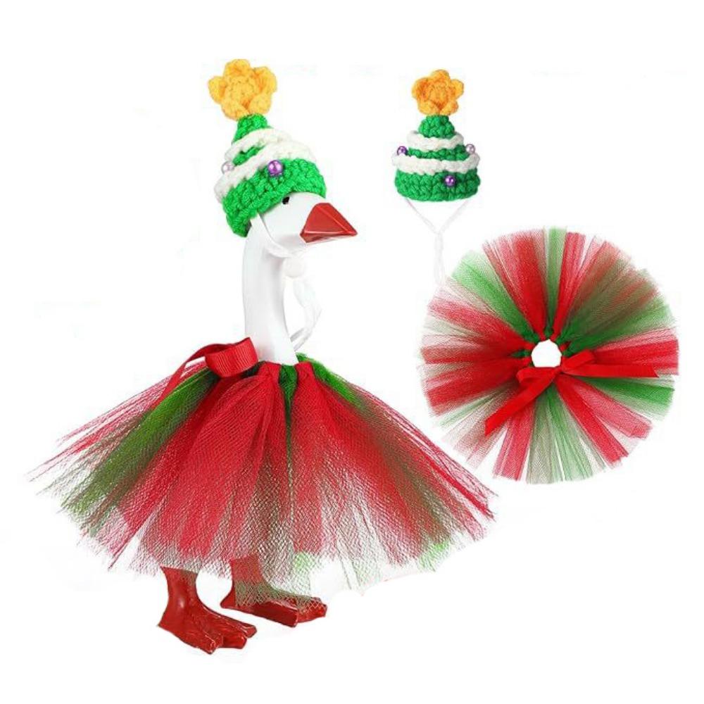 Регулируемый Костюм Гуся для Крыльца, Связанный Вручную, с Шляпой, Украшение на Хэллоуин, Разноцветные Рождественские Костюмы Уток, Сезонное Украшение