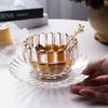 Light Luxury Creative Glass Dessert Cup Home Breakfast Fruits Salad Bowls High End Coffee Shop Afternoon Tea Coffee Cups