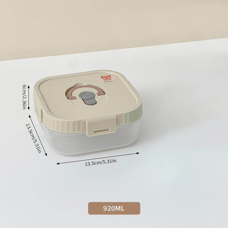 2/3 Grids Reusable Square Plastic Bento Lunch Box Portable Divided Fruit Salad Food Container Kids Students Microwave Heatable