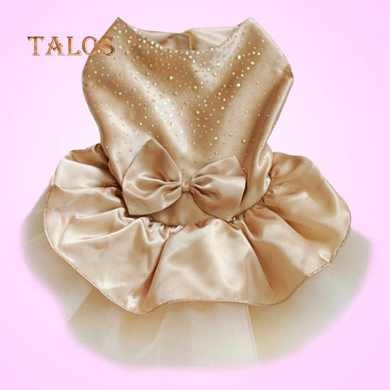 Pet Dog Puppy Bow Gauze Tutu Dress Skirt Cat Sequin Princess Clothes Apparel Comfortable