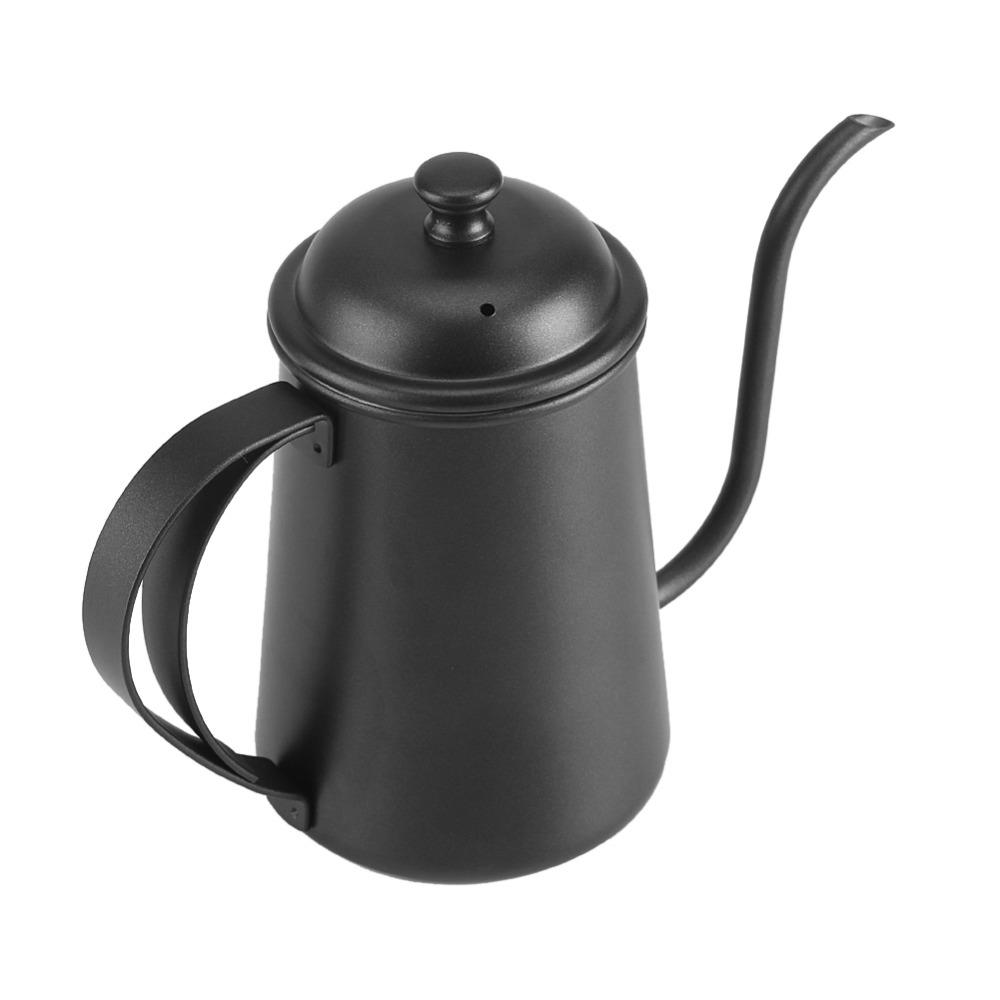 650ML Capacity Coffee Drip Pot Black Color Stainless Steel Kettle Home Brewing Kettle Home Use