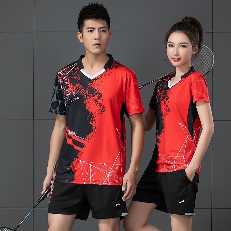 Quick Dry Badminton Set Men Women Sports Shirt Shorts Pants Training Competition Uniform Breathable Milk Silk