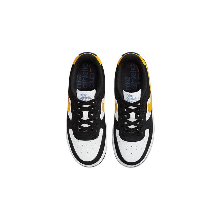 Nike Кроссовки Nike Air Force 1 LV8 GS Черно-белые с темно-желтым для детей DH9597-002