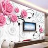 3d Jewelry Soft Pack Wallpaper Stereo Rose Vine 3d Photo Murals Hand-Painted Flowers 3d Wallpaper
