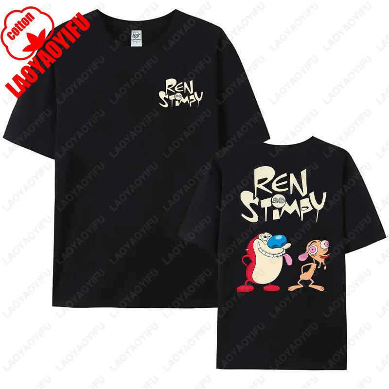 Ren and Stimpy Adulting Whats That TShirt High Quality Cotton Shirt Mens Womens Camisetas Trending Hipster Cotton Unisex Tee