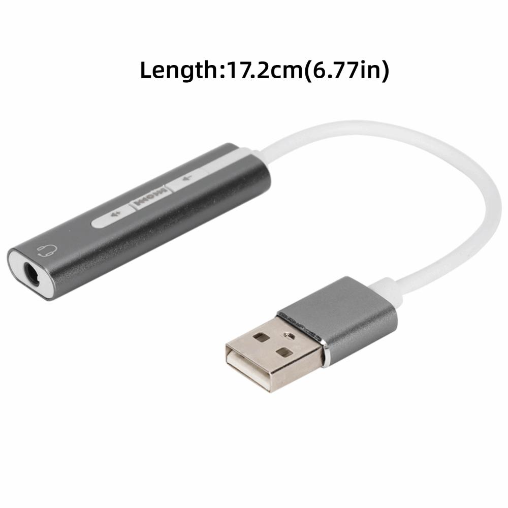 3,5-мм аудиопорт USB-звуковая карта Plug and Play Шумоподавление Внешняя звуковая карта 7.1 Стерео Звуковая карта для компьютера Внешний звук