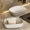 Plastic Soap Box Double-Layer Soap Storage Holder Portable Draining Soap Shelf  Home Bathroom