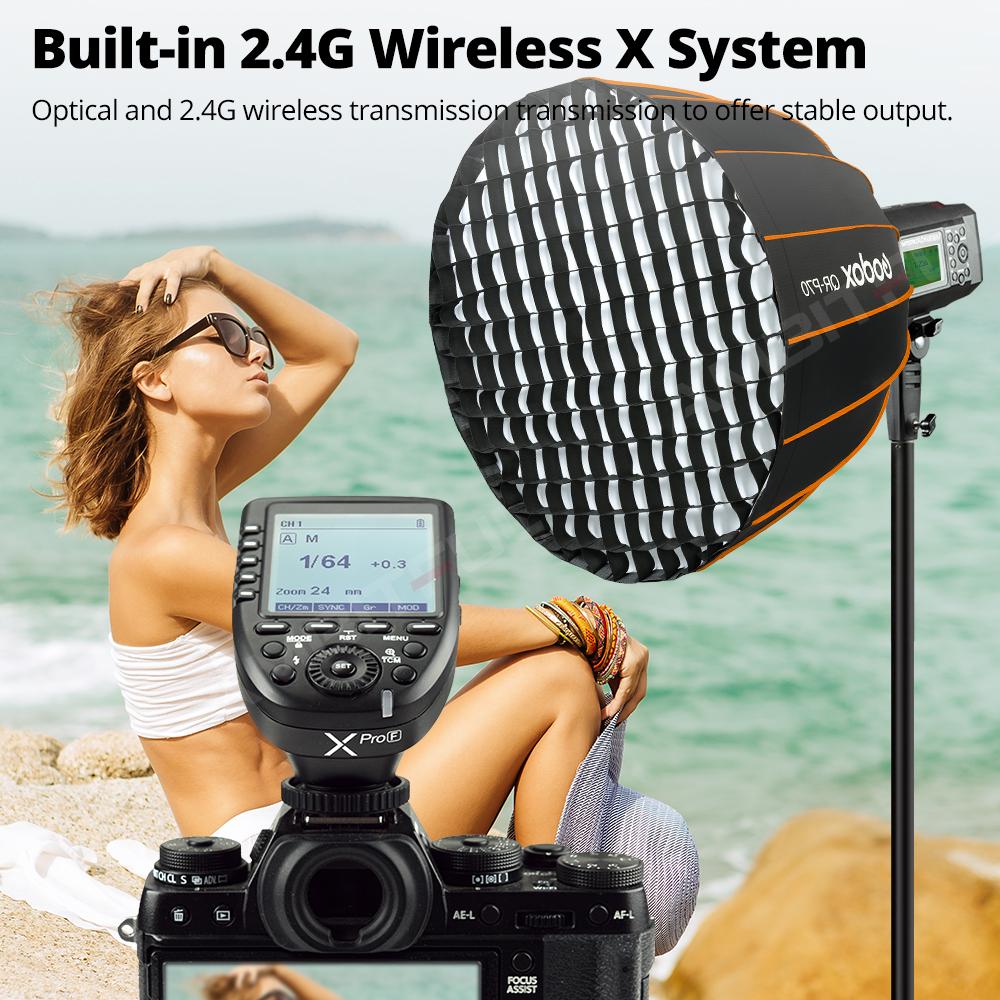Godox AD600BM 600Ws GN87Bowens Mount High Speed Sync Outdoor Flash Strobe Light with 2.4G Wireless X System, 8700mAh Battery