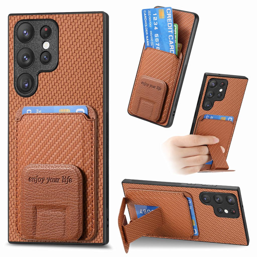 Складная подставка Слоты для карт Кошелек Чехол для Samsung Galaxy S24 Ultra S23 S22 Plus S21 FE A14 A24 A34 A54 A15 A05 A55 A35 Сумка