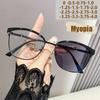 Photo-sensitive Color-changing Anti-blue-light Glasses With Large Female Frames And Ultra-lightweight, Plain Appearance 015