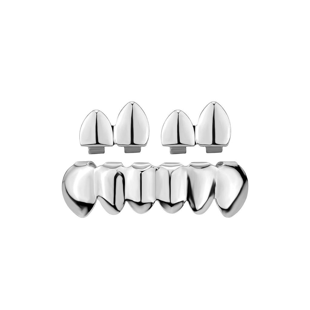 TEMU Gold-Plated Diamond-Studded Grillz Hip-Hop Tooth Jewelry