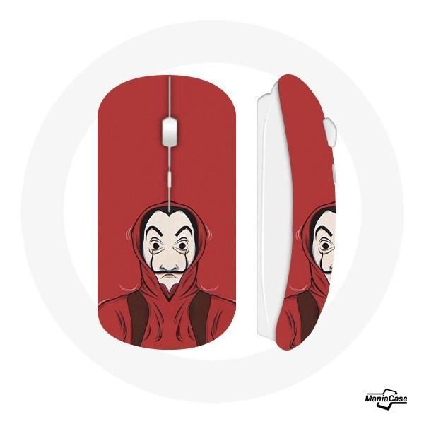 Souris Sans Fil - MANIACASE - La Casa De Papel - Rouge - Clé USB WiFi incluse - Compatible Mac et PC