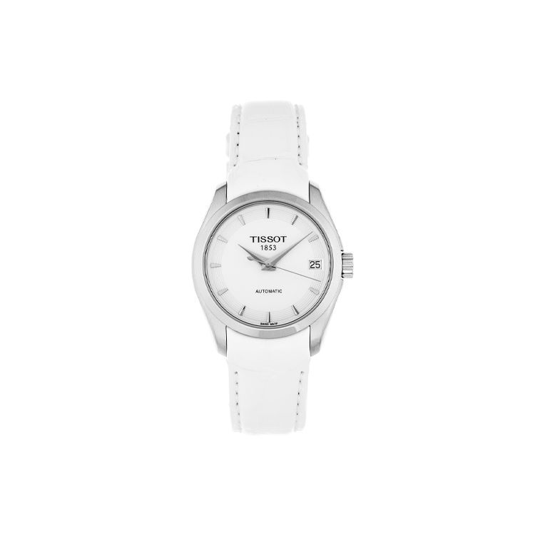 Tissot Серия Kutu Автоматический Механический Механизм Швейцарские Женские Механические Часы Женские часы Белая Сталь T035.207.16.011.00