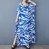 Short Sleeve Plus Size Vintage Floral New In Dresses for Women Casual Loose Maxi Long Summer Dress