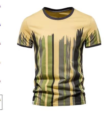 2024 New Fashion Printed Men's T-Shirt Round Neck Short Sleeve Sportswear Casual Gym Top Men's Women's