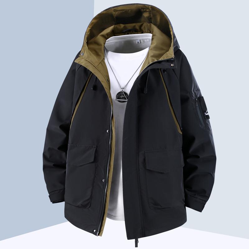Большие размеры 4XL-11XL, куртки оверсайз для мужчин, водонепроницаемая ветровка с капюшоном, верхняя одежда