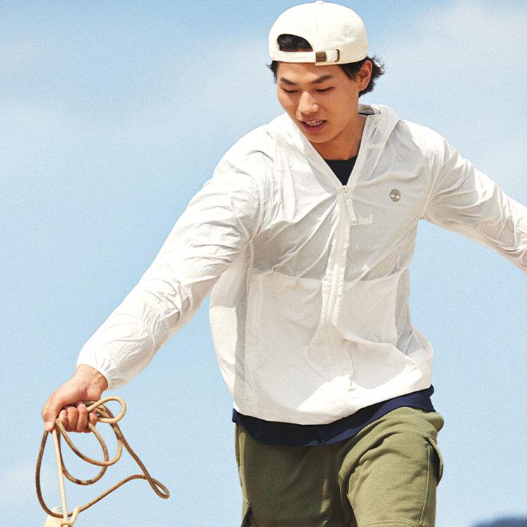 Timberland Прочная легкая компактная водонепроницаемая дышащая куртка с капюшоном и защитой от ультрафиолета, унисекс, куртка A5PX6-CM9