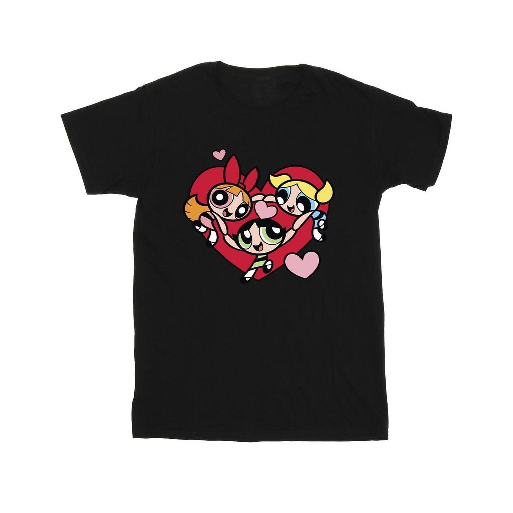 The Powerpuff Girls Boys Holding Hands Heart Cotton T-Shirt
