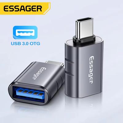 Essager Адаптер USB Type C OTG Type-C USB-C «папа» на USB 3,0 «мама» для Macbook Samsung S20 Huawei USBC OTG разъем