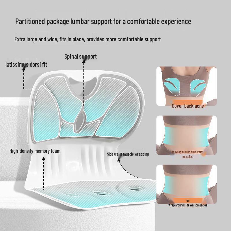 Эргономичная подушка для поддержки поясницы и бедер для офисного кресла – способствует правильной осанке и комфорту