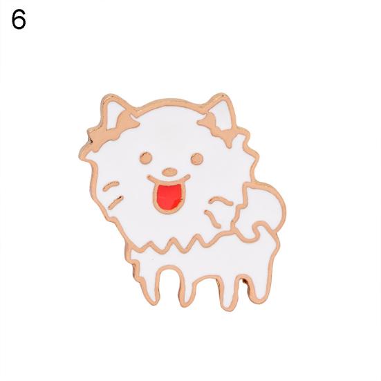 Милый мультфильм животное собака брошь булавка аксессуар для одежды декор ювелирные изделия эмалевый значок