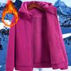 Women's Fleece-Lined Warm Hooded Jacket Soft Long Sleeve Zip-Up Coats Casual Outdoor Sportswear for Fall/Winter Fleece Jacket