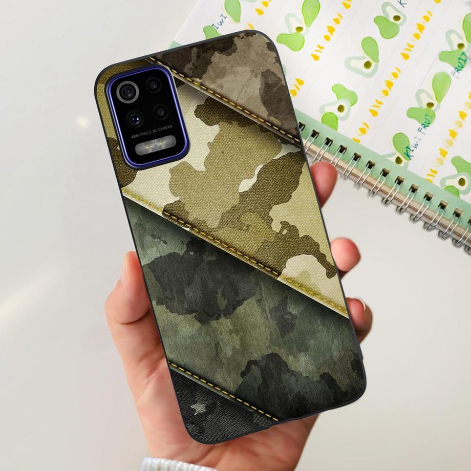 For LG K52 K42 K62 2020 Phone Case Back Cover Black Matte Soft TPU Silicone Bumper Shell For LG Q52 Q62 LGK52 K 62 Butterfly Bag