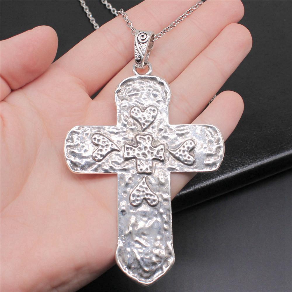 Крест Талисман Амулет 45 см или 70 см Длинная Цепочка Ожерелье Женские Украшения Пляжные Тенденции Художественные Принадлежности