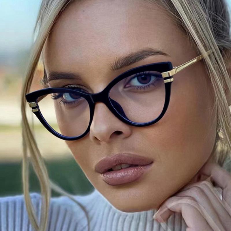 Vintage Cat Eye Anti Blue Light Optical Lens Glasses Women Luxury Myopia Customize Prescription Photochromic Eye Glasses Frames