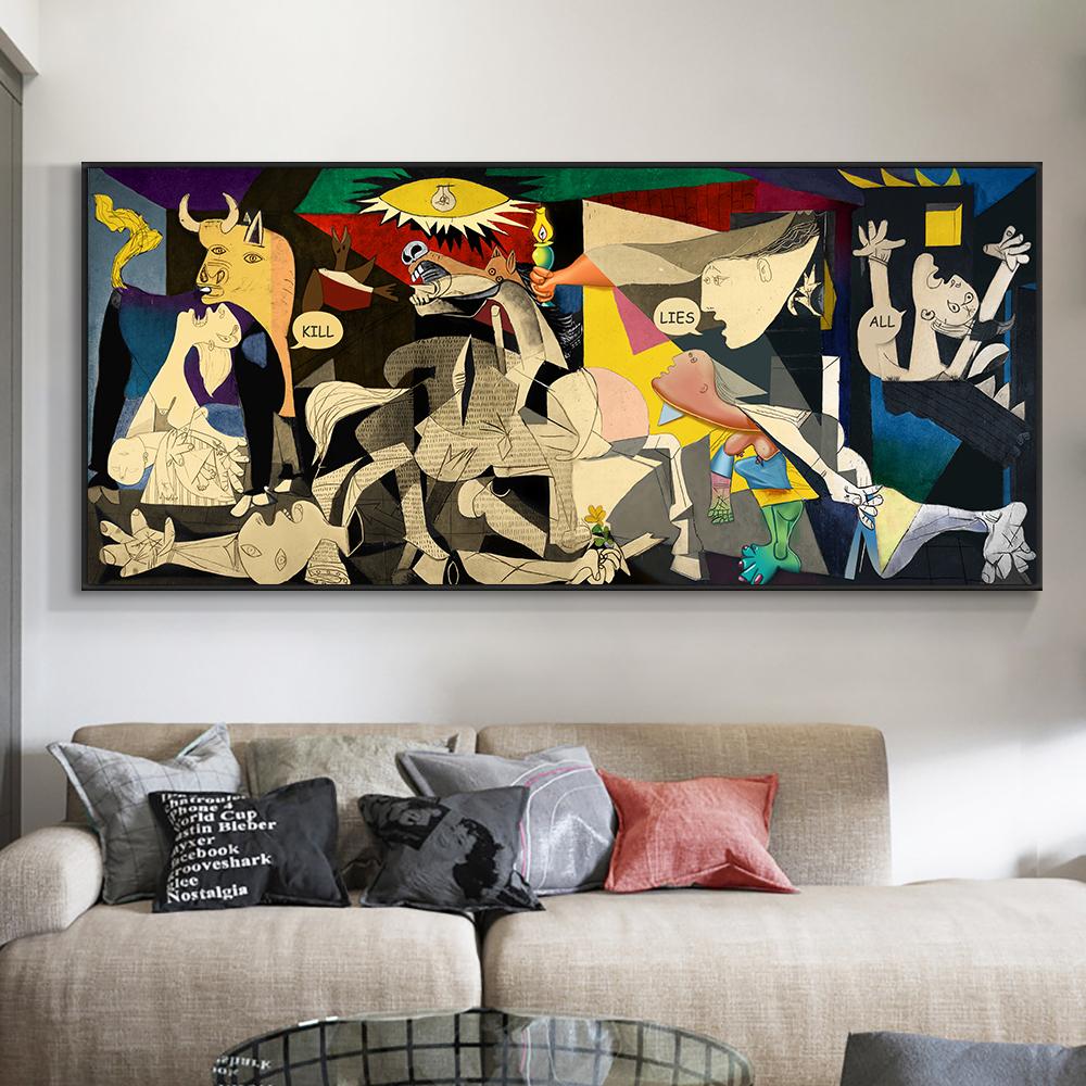 Художественные картины Пикассо Герника, печать на холсте, знаменитые репродукции произведений искусства Пикассо, настенные художественные картины для украшения дома
