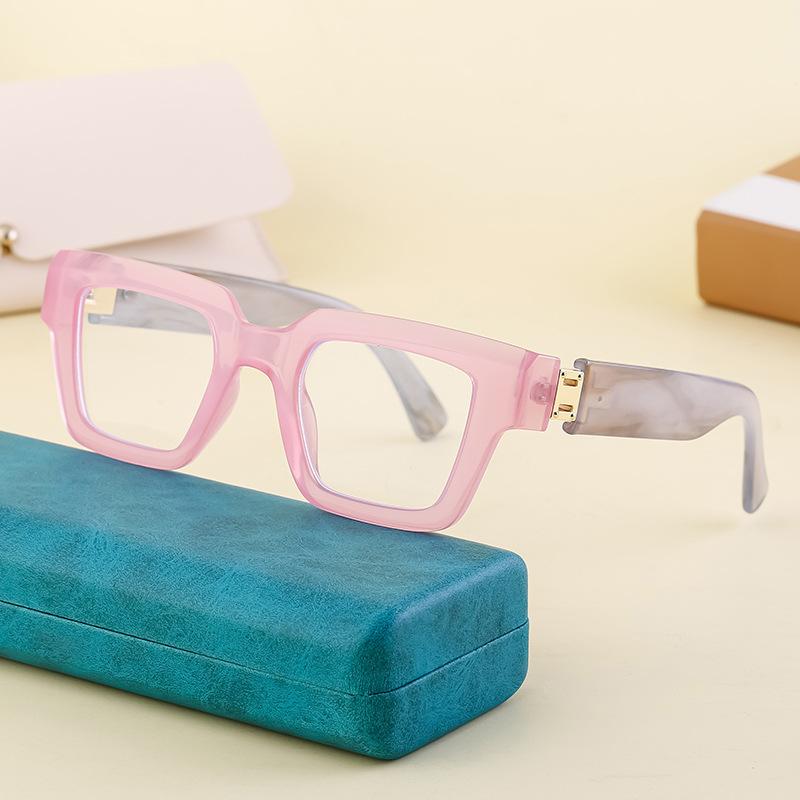  Vintage Glasses Frame Women Square Fashion Eyewear Men Optical Candy Color Gradient Frame Computer Goggles Sunglasses