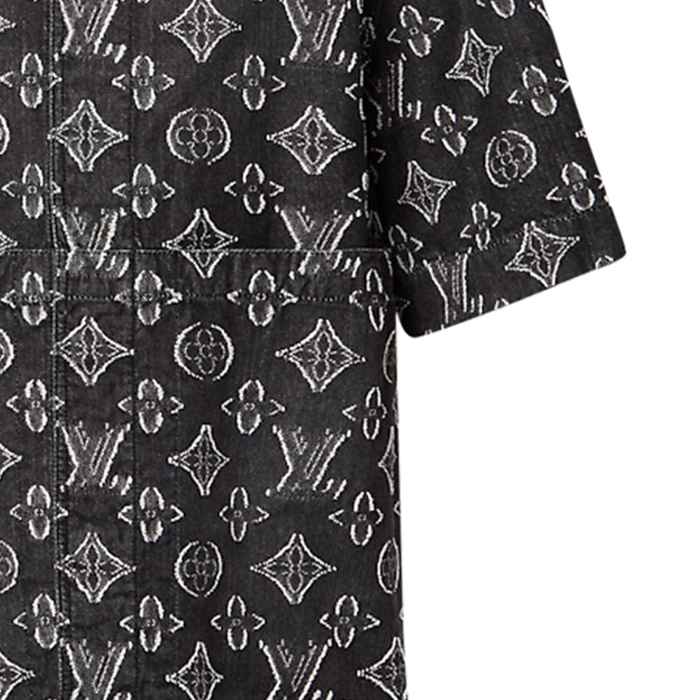 Louis Vuitton Рубашка Мужская Черная 1ABYOM