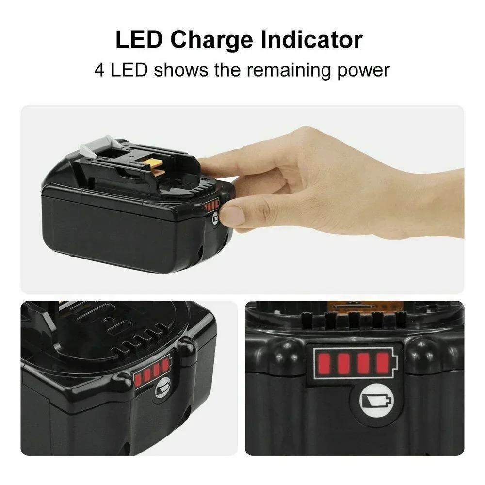 Для Makita 18V 18000mAh аккумуляторная батарея для электроинструментов со светодиодом Li-Ion замена LXT BL1860B BL1860 BL1850 BL1850B