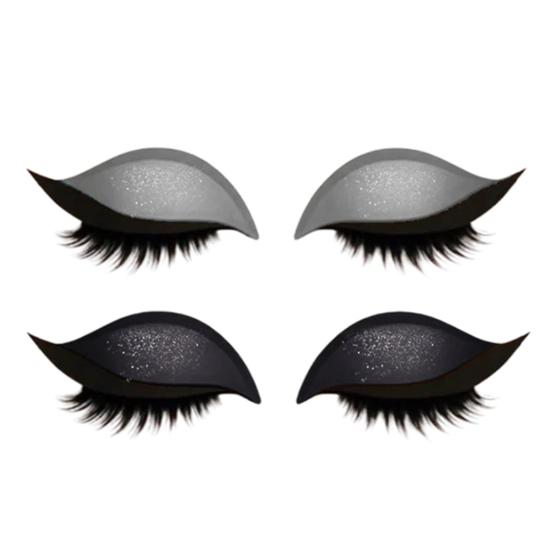 2 Lazy Stickers Eye Shadow Eyelash Pairs Reusable Eye Makeup Stickers