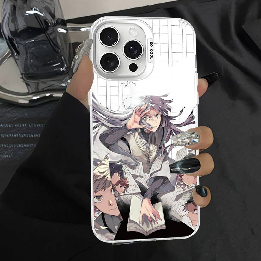 Аниме Бродячие псы Банго Для iPhone 17 16 15 14 13 12 11 Pro Max Plus Матовый Цветной Задний Чехол для Телефона