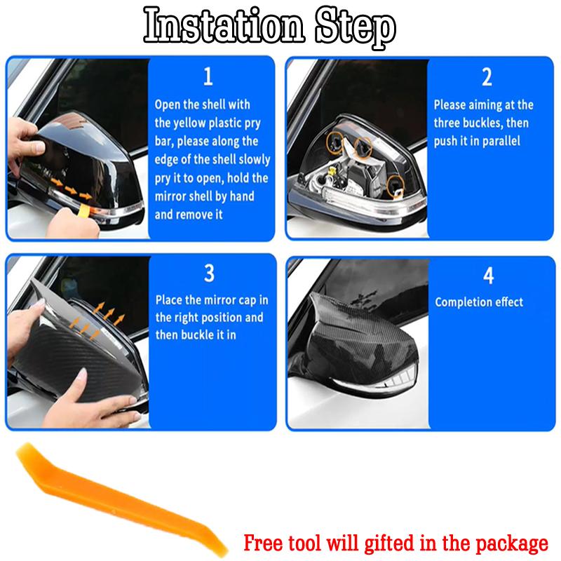 Rhyming Rearview Mirror Cover Side Mirror Caps Horn Style Fit For Fit For Infiniti QX30 Q50S Q50 Q60 Q70 2014