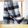 New Fluffy Large Brushed Cashmere Scarf Plaid Printed Fringed Shawl with Simple Decorative Scarf