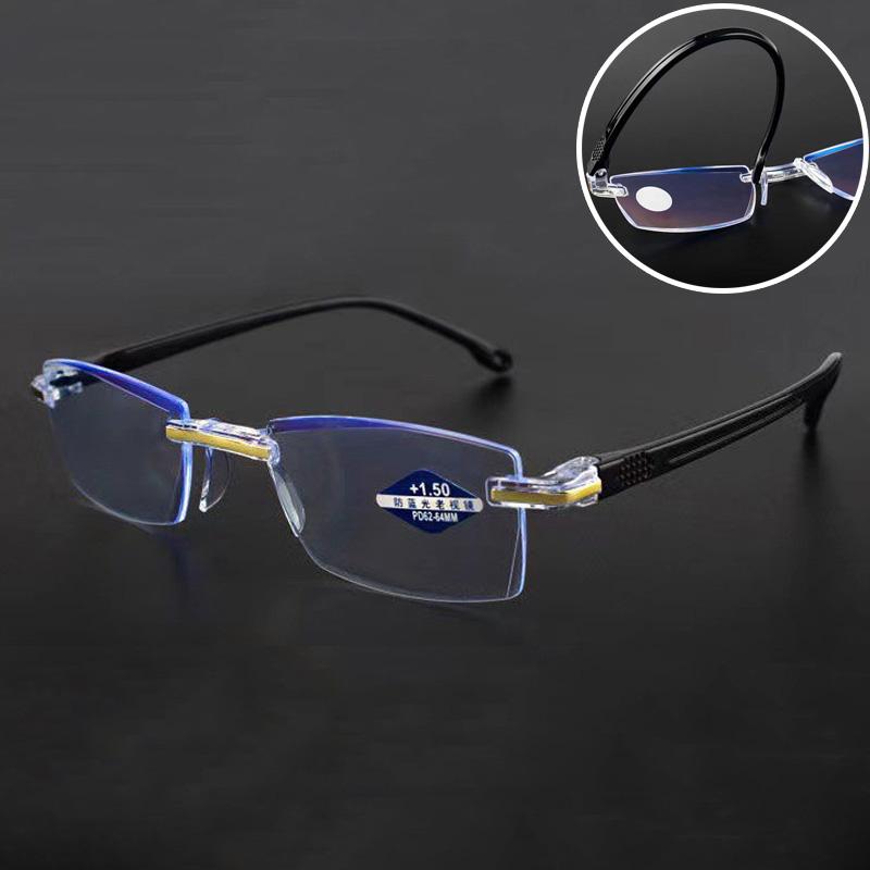Ultralight Rimless Reading Glasses Women Men Business Anti-Blu-Ray Computer Reading Glasses Presbyopia Reader 1.5 Women