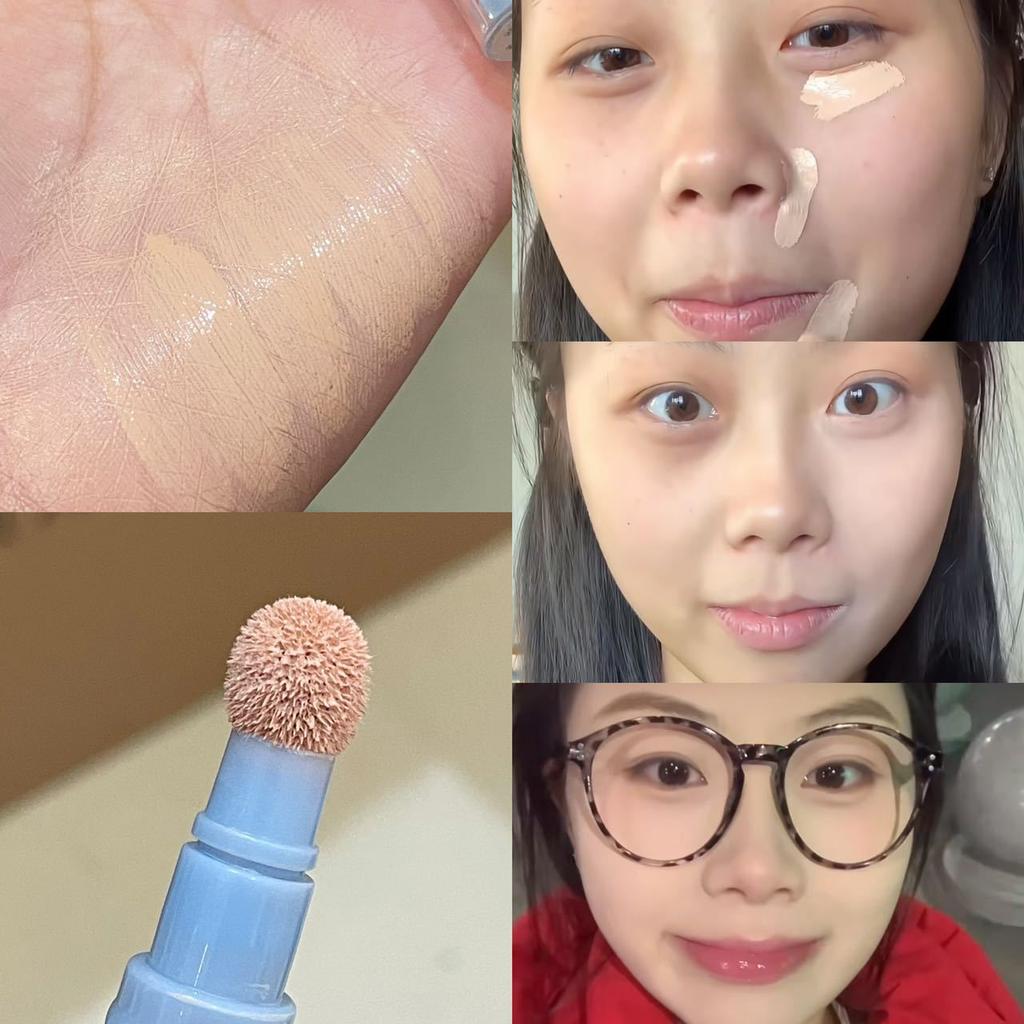 Мягкая плюшевая головка консилера-ручки, маскирующая темные круги, выравнивающая тон кожи, осветляющая, контролирующая жирность кожи, основа для лица, фиксирующая макияж