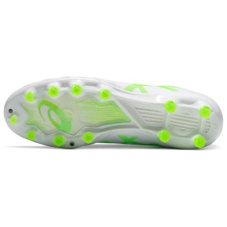 Asics Ds Light X-Fly Pro L.E.. Круглый носок, шнуровка, AG (Резиновый короткий стержень) Кожаные футбольные бутсы Мужские футбольные бутсы Бело-зеленые 1101A025-105